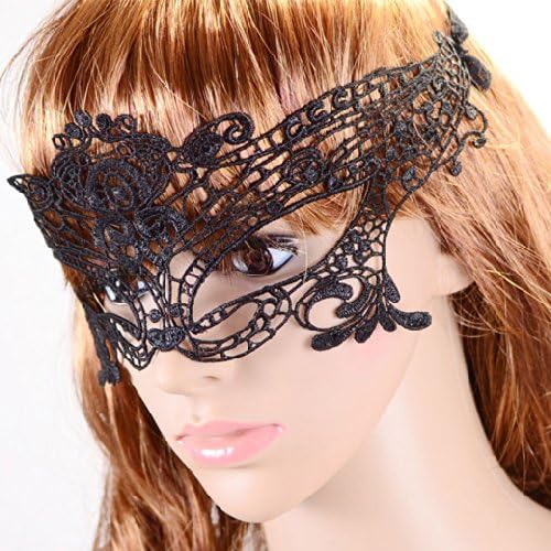 JADE Onlines Fashion Black Lace Eye Fancy Dress Mask for Halloween Masquerade or Other Special Day Decorations