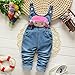 Kidscool Little Girls Imitation Denim Cute Rompers Soft To Wear Cotton Overalls