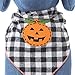 Dog Bandana with Halloween Pumpkin Applique (Medium)