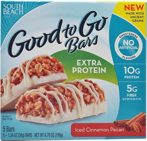 South Beach Diet Good To Go Bars Iced Cinnamon Pecan -- 5 Bars