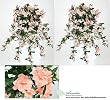 TWO 34" Artificial Azalea Hanging Flower Bushes