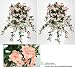 TWO 34" Artificial Azalea Hanging Flower Bushes, with No Pot,