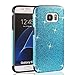 MEKO Galaxy S7 Case,Shiny Sparkle Glitter Bling Case -Built-in Glitter Soft Gel Flexible Firm Rubber Case for Samsung Galaxy S7- (Blue)