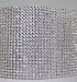 1 yard x 5" wide Rhinestone Like Diamond Mesh Ribbon - Silver