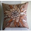 Spark Attraction - Decorative Pillow Covers - Silk Pillow Cover Embellished with Beads & Sequins