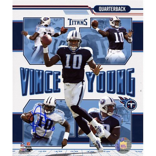 Vince Young Autographed Tennessee Titans (Collage) 8x10 Photo