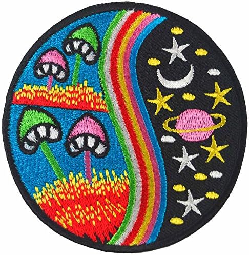 Mushroom Retro Applique Iron on Patch