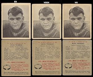 1948 Bowman Regular (Football) Card# 39 Russ Thomas of the Detroit Lions Ex Condition