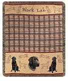 Black Lab Tapestry Throw Blanket