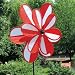 Garden Pinwheel Flower - Red & White Striped, 27 inches Tall