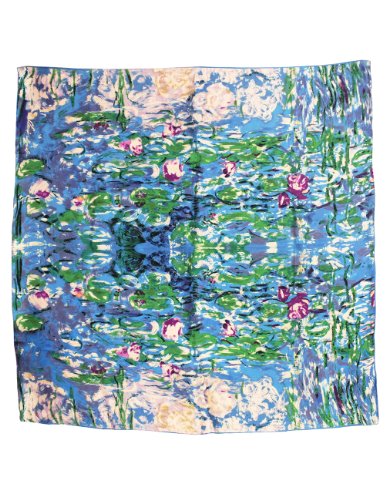 Dahlia Women s 100% Luxury Square Silk Scarf - Claude Monet s Paintings