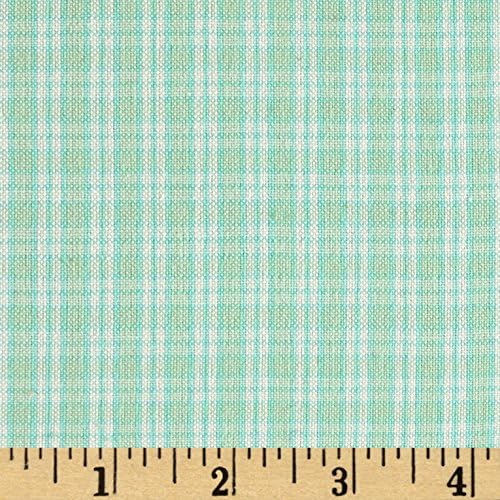 Flannel Plaids &amp; Stripes Mint Green Fabric By The Yard