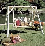 IMAGE OF Rustic Natural Cedar Furniture Company® Cedar Log 4' American Garden Swing