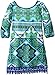 My Michelle Big Girls' Print Shift Dress with Drippy Lace At Hem and Bow Back