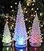 BANBERRY DESIGNS Table Top Christmas Trees - Set of 12 - LED Lighted Acrylic Christmas Trees Holiday Decoration Set of 12 Assorted Sizes 10