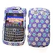 RIM BlackBerry Bold 9700 9780 / BlackBerry Onyx 9020 (AT&T and T-Mobile) Snap-on Protector Hard Case Rhinestone Cover "Colorful Petals" Design
