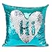 Shevalues Magic Mermaid Pillow Cover Reversible Sequins Color Changing Pillow Case Funny Home Decoration Gift for Kids