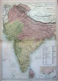 ANTIQUE MAP INDIA SINGAPORE CEYLON MADRAS GANGES
