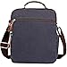 ibagbar Small Canvas Shoulder Bag Messenger Bag Work Bag Dark Grey