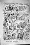1880 GAMES YOUNG OLD FISHING BLIND MAN'S BUFF COMEDY blind