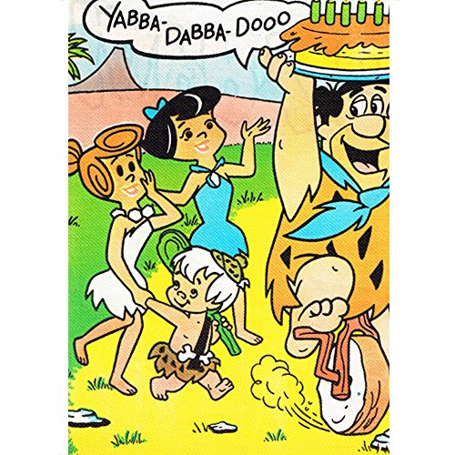Flintstones Vintage 1980 'Happy Birthday' Group Paper Table Cover w/ NO WRAPPER (1ct)