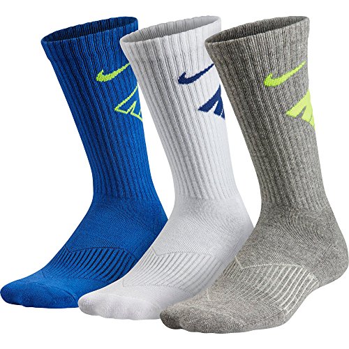 Nike 3 Pack Boys' Graphic Cotton Cushioned Crew Socks