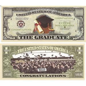 Graduation $Million Dollar$ Novelty Bill Collectible