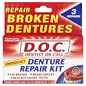Dentemp Denture Repair Emergency Denture Repair Kit  Safe & Easy To Use- 3 Repairs