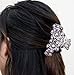 New Fashion Whites Austrian Crystal Silver Tone metal Flowers Hair clips pins claws 1