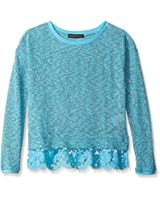 Derek Heart Big Girls' L/Slv Drop Shoulder Top with Btm Hangdown