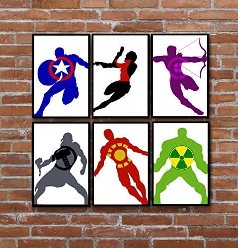Avengers silhouette art prints