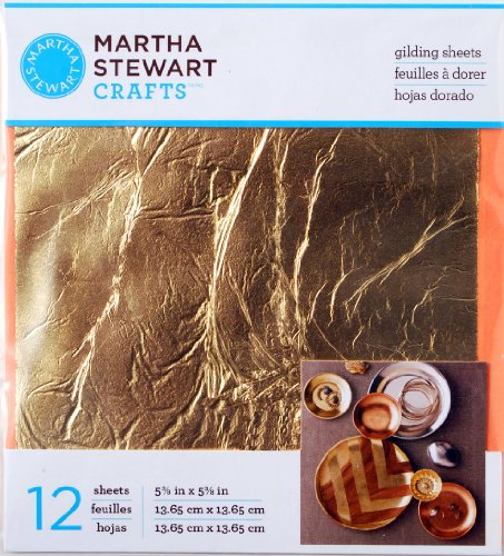 Martha stewart crafts decoupage gilding sheets, 33317 gold
