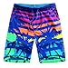 ALiberSoul Men's Coconut Tree Print Boardshorts Tropical Design Swimming Trunks