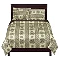 Kristie Medallion 300Tc Duvet Set - Lt. Green
