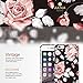 iPhone 6 Girl Case, Akna Retro Floral Series**[Girl Case]**[Slim Cover]**[Semi-soft Rubber Oil Coating]**[Vintage Flower Pattern] Back Case for iPhone 6 - 4.7” iPhone - [Berlin Black]