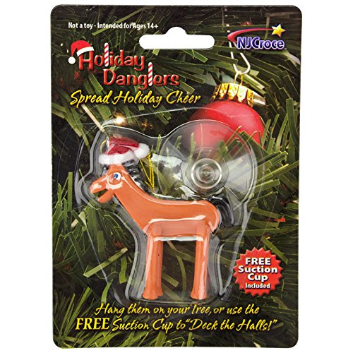 Cartoon Character Pokey Holiday Dangler Ornament in Santa Hat