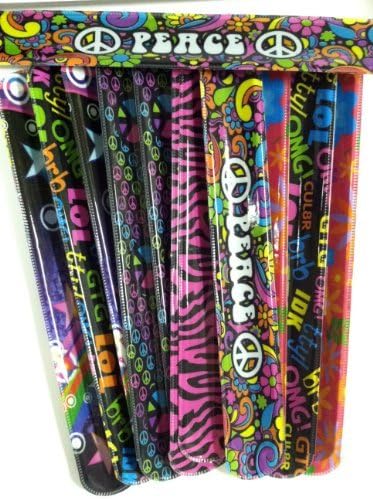 12 Pc Assorted Cool Slap Bracelets