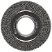 Weiler Trulock 2" Arbor, 0.014" Wire Size, 6" Diameter, 1" Face Width, Steel Bristles, Medium Face Crimped Wire Wheel Brush