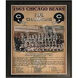 1963 Chicago Bears NFC Champions 11 x 13 Healy Plaque