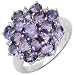 3.90 Carat Genuine Amethyst Sterling Silver Ring