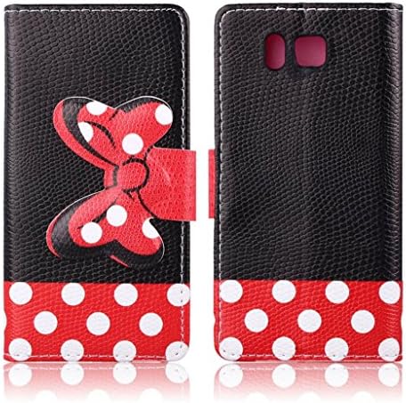 Galaxy Alpha Case, Gift_Source Brand [Stand Feature] Samsung Galaxy Alpha Case Wallet [Wallet S] Premium Wallet Case STAND Flip Cover for Samsung Galaxy Alpha G850F -Black Bow , Sent Screen Protector + Stylus Pen