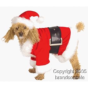Pet Velour Santa Dog Costume For Large Dogs