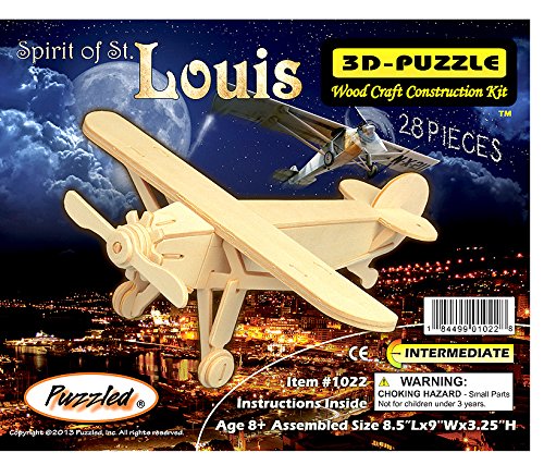 3-D Wooden Puzzle - Small Plane Model Louis -Affordable Gift for your Little One! Item #DCHI-WPZ-P073