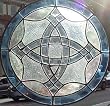Stained Glass Window Panel 12''x12'' Round {9038-t}