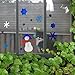 Christmas Window Clings Let It Snow with Snowman and Snowflakes Holiday Gel Charms Stickers Decorations