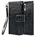Moto G4 Case, Moto G4 Plus Case, Style4U Premium PU Leather Stand Wallet Case with ID Credit Card/Cash Slots for Motorola Moto G4 / Moto G4 Plus with 1 Style4U Stylus [Black]
