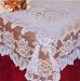 Polyester Lace Tablecloth Table Protector, 70" Round, Gold