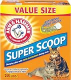 Arm & Hammer Super Scoop Clumping Litter, Unscented, 28-Pound