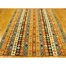 5'7 x 7'9 Rust Red Hand Tufted Wool Ghashghaei Rug