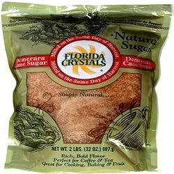 Florida Crystals Demerara Cane Sugar, 2-Pound Bags (Pack of 6)